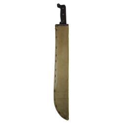 Machete, M-1942, Ontario Knife Co., 1943, with Canvas Scabbard, General Shoe Corp., 1942