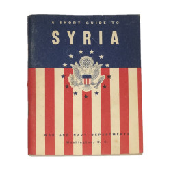 Booklet, A Short Guide to Syria, 1942