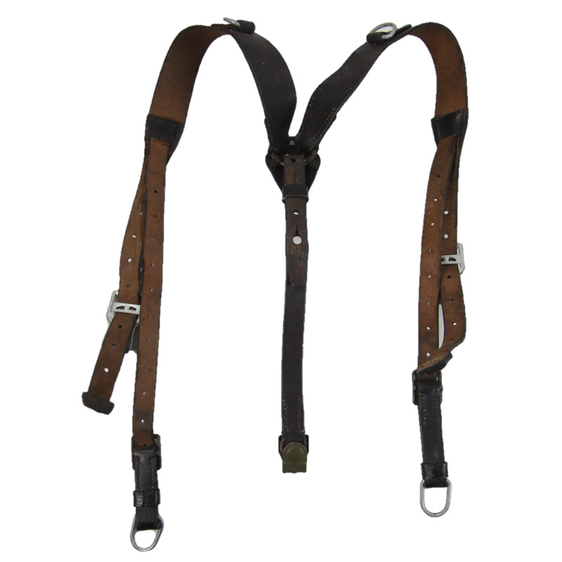 Suspenders, Field, Leather, Y-Straps