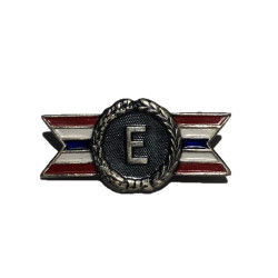 Badge, E for Excellence, Army Navy, Sterling