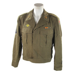 Jacket, Ike, T/5 Thomas Metzgar, 376th AAA Bn., 9th Infantry Division, ETO