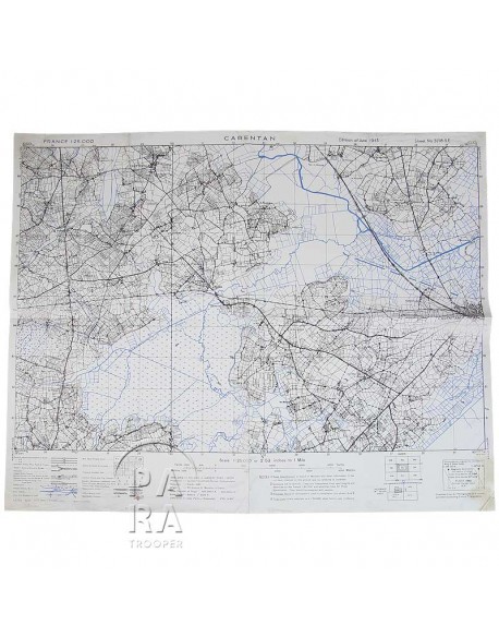 Map, US Army, Carentan Map, US Army, Carentan