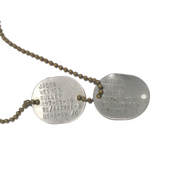 Dog Tags, US Navy, Y2c Jacob Ruller, USS Matagorda, Atlantic Ocean