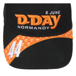 Casquette noire, D-Day Normandy, broderie orange