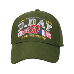 Casquette, 80e anniversaire, D-Day Normandy, kaki