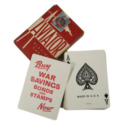 Cards, Playing, AVIATOR, Red, 'Buy War Saving Bonds'