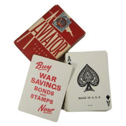 Jeu de cartes AVIATOR, rouge, 'Buy War Saving Bonds'