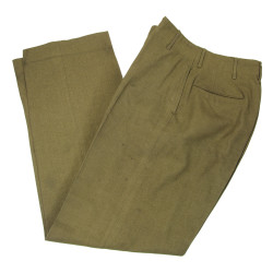 Trousers, Wool, Serge, OD, Special, 34 x 35