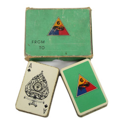 Cards, Playing, 6th Armored Division, Normandy, Brittany, Bastogne