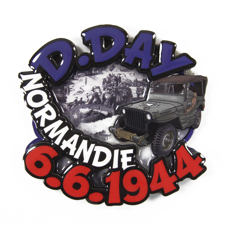 Magnet, D-Day 6.6.1944, 3D, jeep
