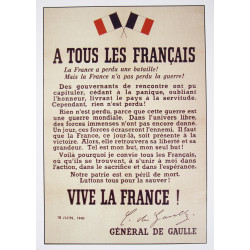 Affiche, L'appel du 18 juin 1940