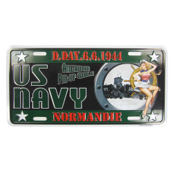 Plaque de véhicule US Navy, Pin Up