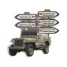 Magnet, D-Day landing beaches, Jeep, Signs, Wood