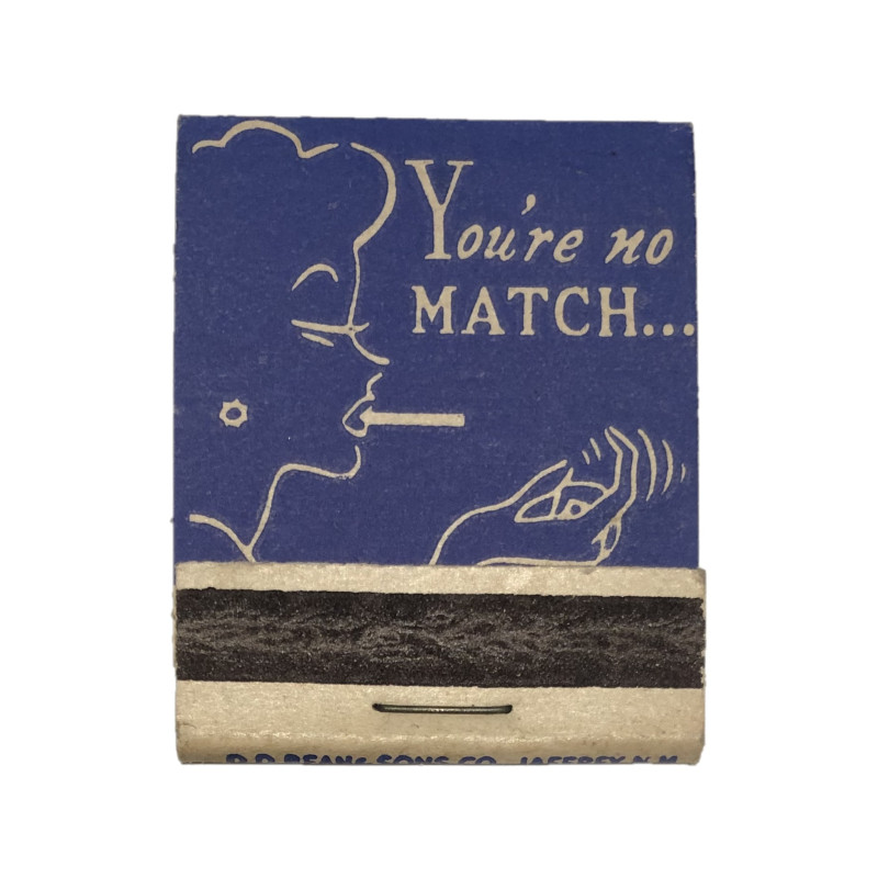 Pochette d'allumettes, You're no MATCH.. for V.D., bleue, maladies vénériennes