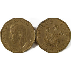 Broche, pièces de 3 pence, 1942