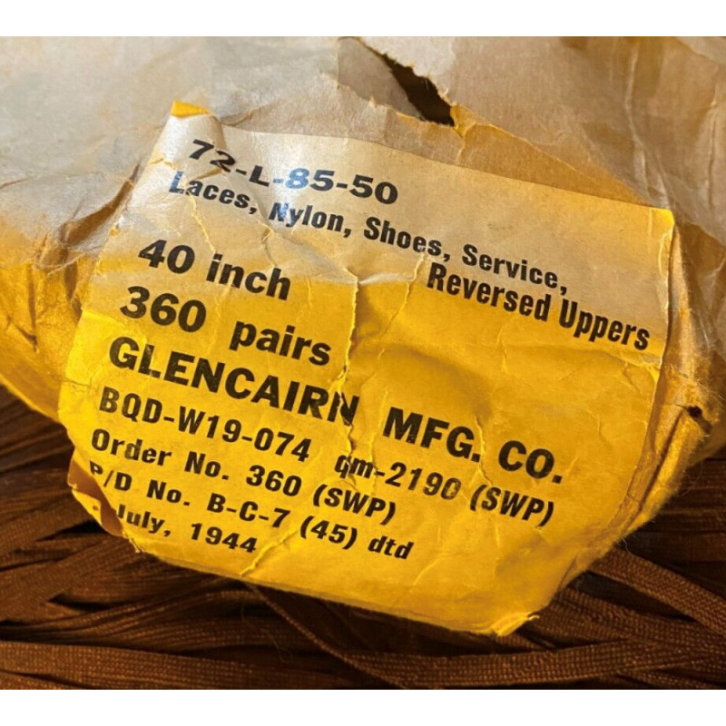 Laces, Shoes, Service, US Army, 40", 1944