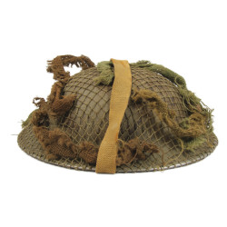 Helmet, Mk II, British, CCL, 1943, with Camouflage Net