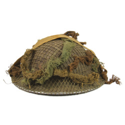 Helmet, Mk II, British, CCL, 1943, with Camouflage Net