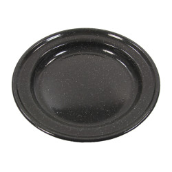 Plate, Metal enameled, Black