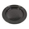Assiette, émaillée, noire Assiette, émaillée, noire