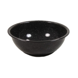 Bowl, Metal enameled, Black