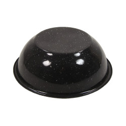 Bowl, Metal enameled, Black