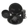 Service, Metal, Enameled, Black, 12-Piece Service, Metal, Enameled, Black, 12-Piece
