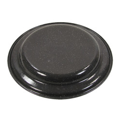 Service, 12 pieces, Metal enameled, Black