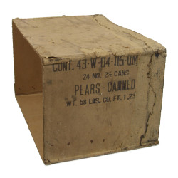Carton de ration, Poires, 1943