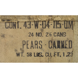 Sleeve, Cardbox, ration, Pears, 1943
