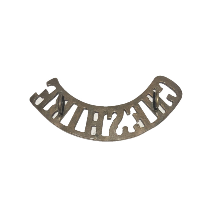 Title en laiton, Cheshire Regiment, WWI