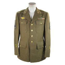 Coat, Wool Serge, OD, Technical Sergeant, Army Service Forces, Africa-Middle East Theater