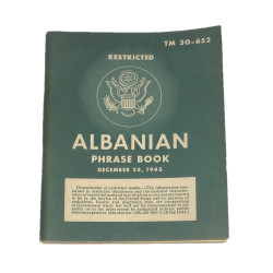 Albanian Phrase Book, 1943