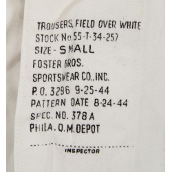 Surpantalon, camouflage hivernal, Foster Bros. Sportswear Co., Inc., 1944, Small