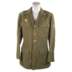 Coat, Wool, Serge, OD, Sergeant, 40L, 1941