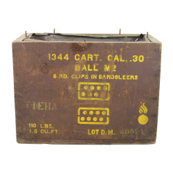 Crate, Bandoleers, Caliber .30, for M1 Garand Rifle