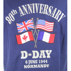 Polo bleu marine, 80e anniversaire du Débarquement