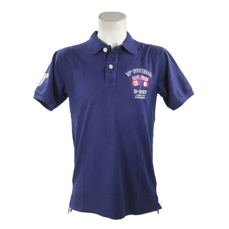 Shirt, Polo, Short-Sleeved, Navy Blue, 80th Anniversary of D-Day