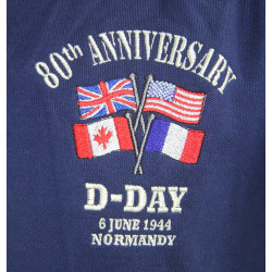 Polo bleu marine, 80e anniversaire du Débarquement