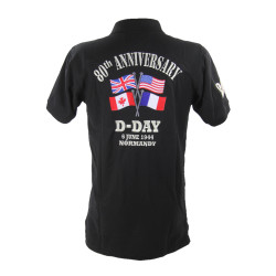 Shirt, Polo, Short-Sleeved, Black, 80th Anniversary of D-Day