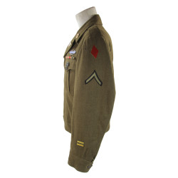 Jacket, Ike, Pfc. Glenn Stiarwalt, 2nd Inf. Reg., 5th Infantry Division, ETO