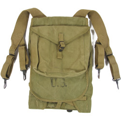 Haversack M-1928, J.A. SHOE 1941, Hq., 110th Engineer Combat Bn.