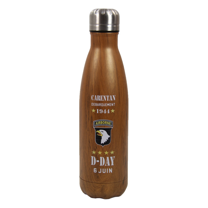 Bouteille isotherme en bois, D-Day 6 juin