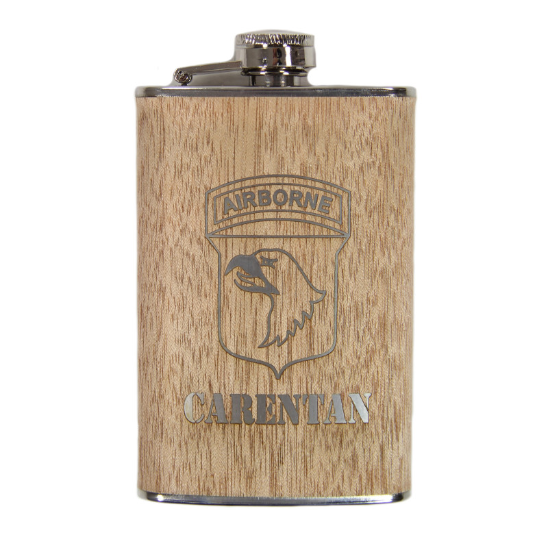 Flask, 101st Airborne, Wood, Carentan