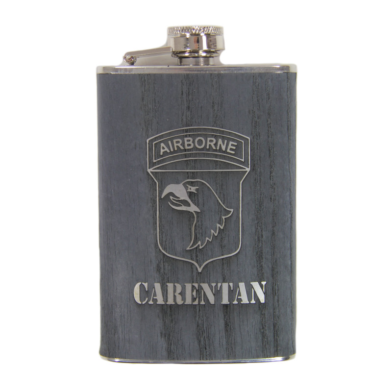 Flask, 101st Airborne, Wood-slate