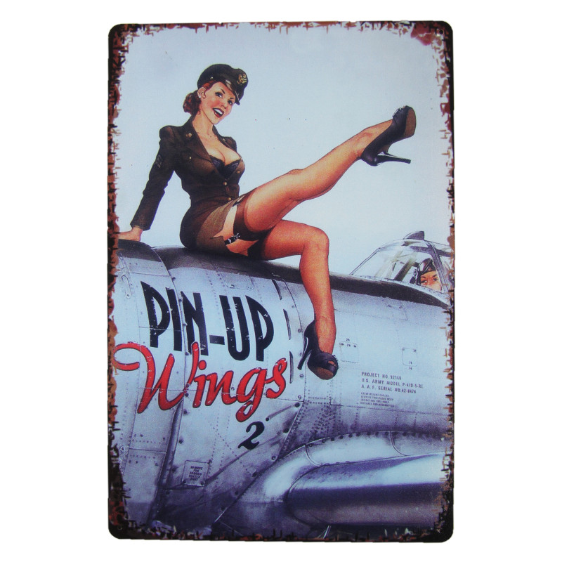 Plate, Wood, Pin-Up wings