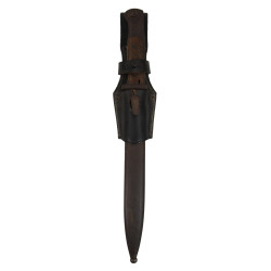 Baïonnette Mauser 98k, 1943, complète avec fourreau au même numéro et porte-baïonnette, Normandie