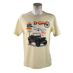 T-Shirt, unbleached, Jeep & beaches