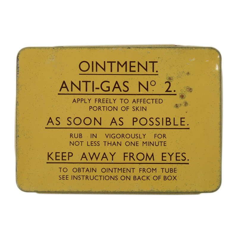Tin, Anti-Gas Ointment, No. 2, 1940 Tin, Anti-Gas Ointment, No. 2, 1940