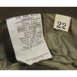 Cap, Other Ranks, OD, WAAC, 1943, Cpl. Lucille Bailey, USAAF